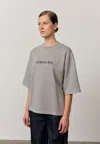 Herskind Linette Embroidered Short-sleeve T-shirt In Gray
