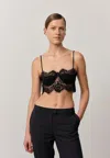 Herskind Lilly Lace-trimmed Top In Black
