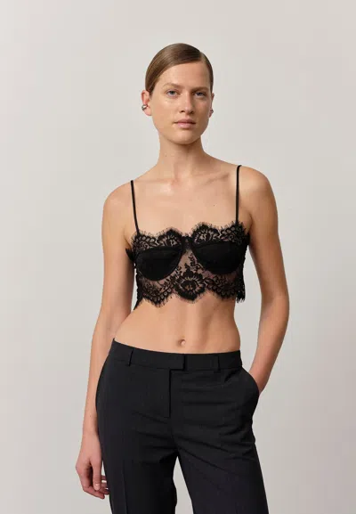 Herskind Floral Lace Top With Bustier Silhouette In Multi