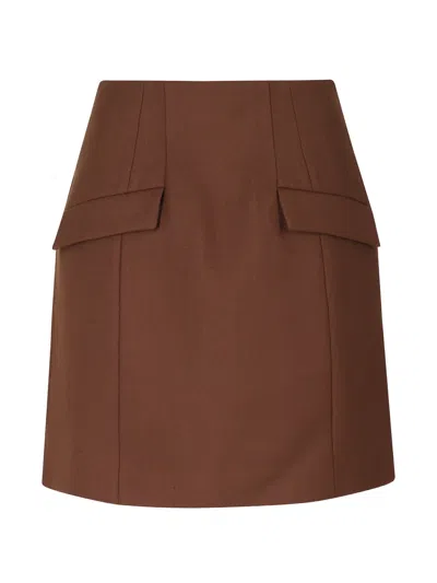 Herskind Benjamin Mini Skirt In Brown