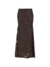 Herskind 펠레 레이스 오버레이 미디 스커트 In Brown