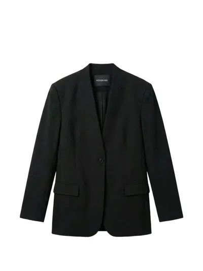 Herskind Clarissa Detachable-tie Blazer In Black