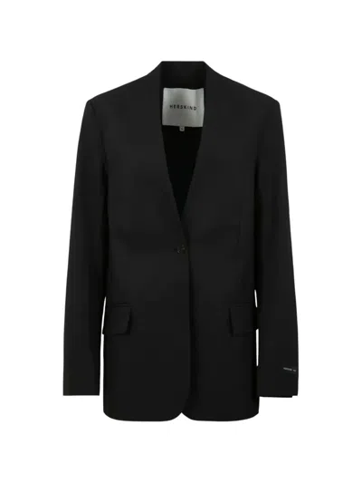 Herskind Clarissa Tie-waist Blazer In Black