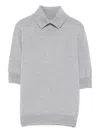 Herskind Collared Knit T-shirt In Gray