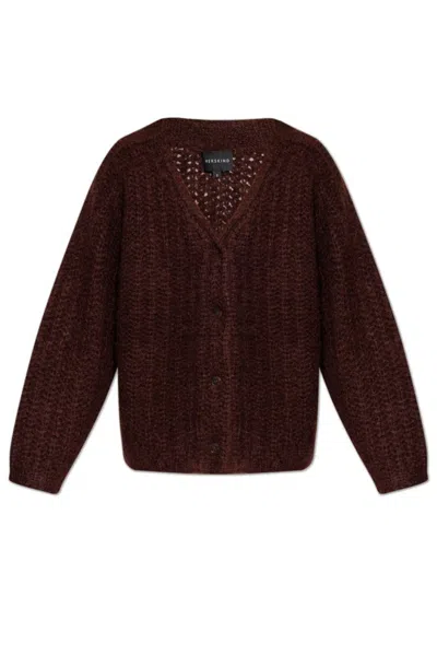 Herskind Ace Knit Cardigan In Purple