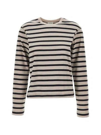 Herskind Dagmar Striped Long-sleeved T-shirt In Neutral