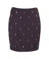 Herskind Dolly' Rhinestone Mini Skirt In Black