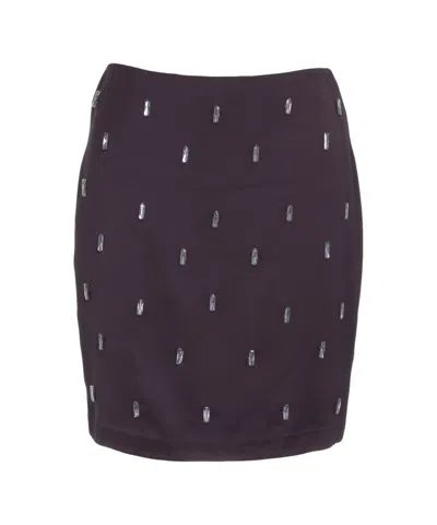 Herskind Dolly' Rhinestone Mini Skirt In Black