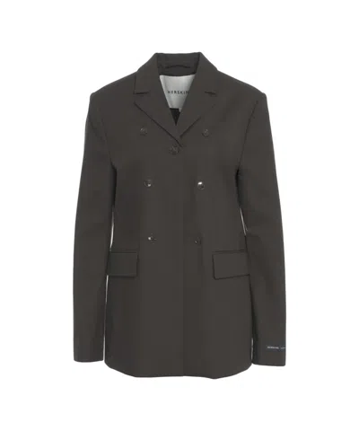 Herskind Double-breasted Blazer In Black