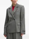 Herskind Double-breasted Blazer In Gray