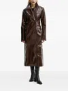 Herskind Double-breasted Collared Coat In Brown