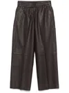 Herskind Eagle Lambskin Leather Trousers In Red