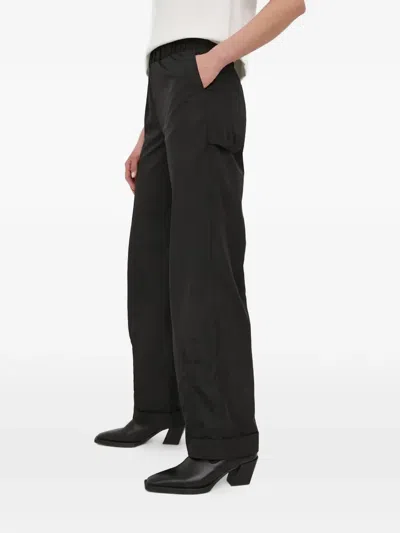 Herskind Elasticated Cargo Trousers In Black