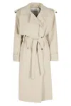 Herskind Astra Double-breasted Trench Coat In Brown