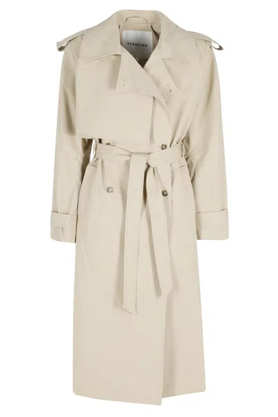 Herskind Fernandes Trenchcoat In Brown
