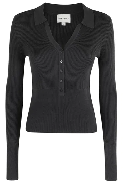 Herskind Finn Knit Blouse In Black