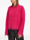 Herskind Frayed-hem Sweater In Pink
