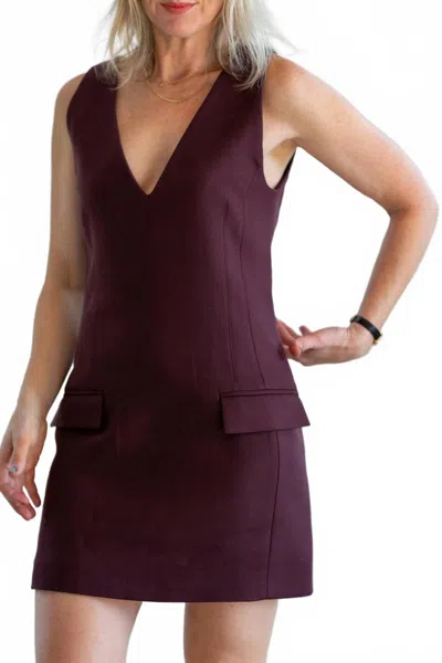 Herskind Gemma Mini Dress In Mahogany In Purple