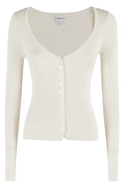 Herskind Gili Knit Blouse In Creme