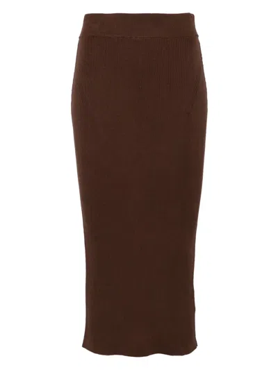 Herskind Gina Midi Skirt In Brown
