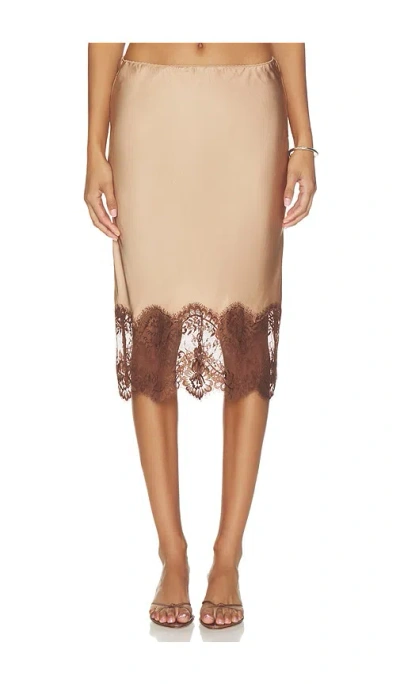 Herskind Herbert Skirt In Metallic Copper