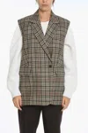 Herskind Houndstooth Double-breasted Waistcoat In Multi