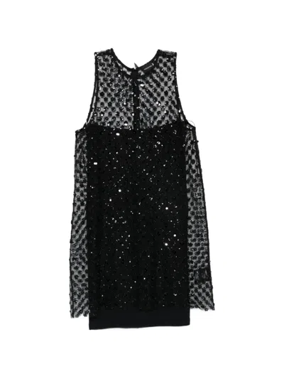 Herskind Jamie Floral-sequin Dress In Black
