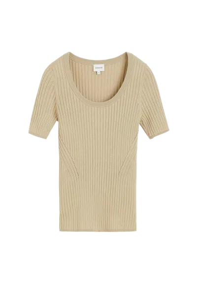 Herskind Jenny Knit Blouse In Light Moss Green