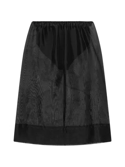 Herskind Kira Semi-sheer Midi Skirt In Black
