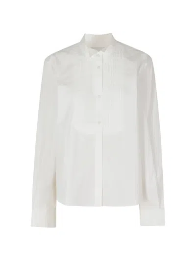Herskind Kristyna Pintuck-pleated Bib Shirt In White