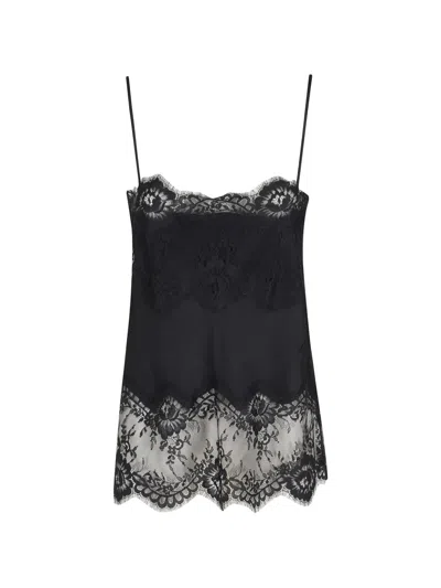 Herskind Lace-detail Sleeveless Top In Black