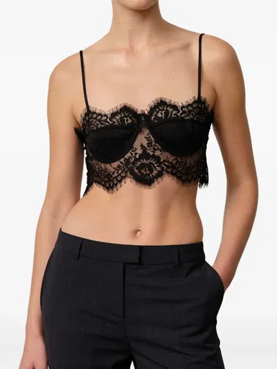 Herskind Lilly Lace-trimmed Top In Black