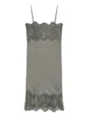 Herskind Linus Lace-trimmed Slip Mini Dress In Gray