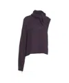 Herskind Long Sleeve Top With Draped Bow Collar In Purple
