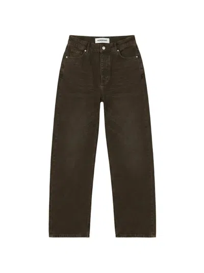 Herskind Lulu High-rise Wide-leg Jeans In Animal Print