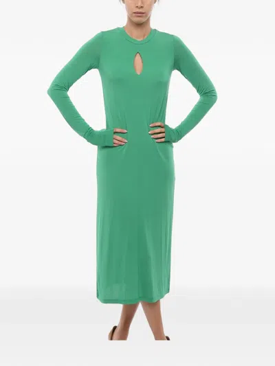Herskind Luna Cut-out Misi Dress In Green