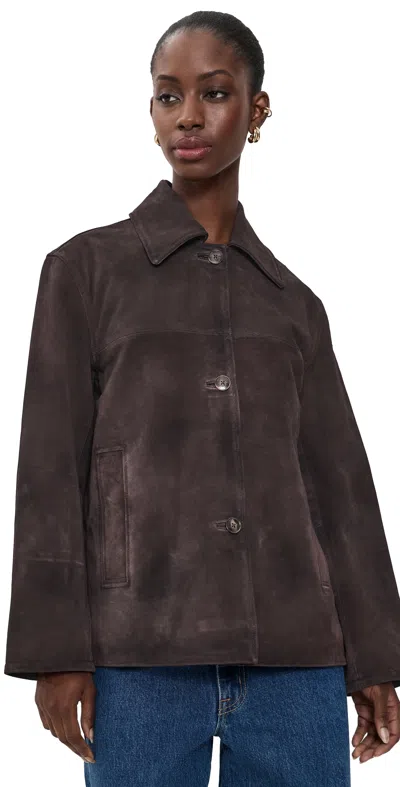 Herskind Manon Suede Jacket Coffee Brown