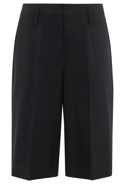 Herskind Pressed-crease Bermudas In Black