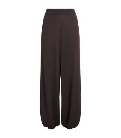 Herskind Merino Clark Wide-leg Trousers In Brown