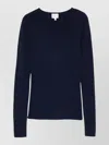 Herskind Merino Wool Crewneck Sweater Long Sleeves In Blue