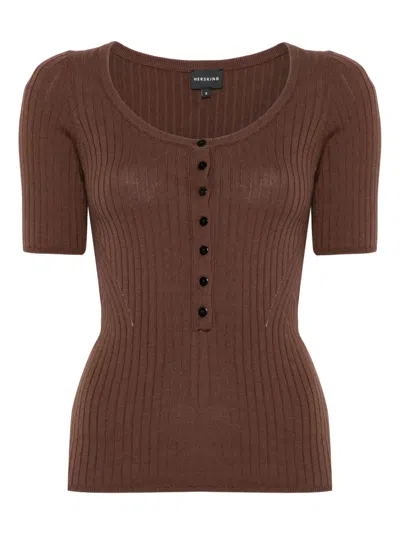 Herskind Mie T-shirt In Brown