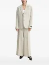 Herskind Notched-lapel Linen Blazer In Metallic