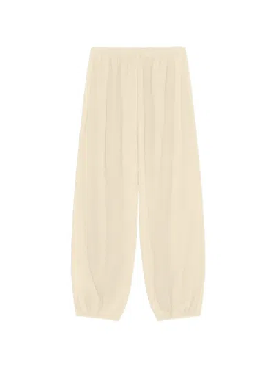 Herskind Nya Elasticated-waistband Cuffed Trousers In Neutral