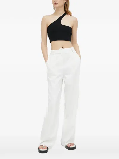 Herskind One-shoulder Crop Top In Black