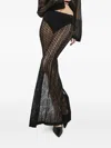Herskind Open-work Slit Maxi Skirt In Black