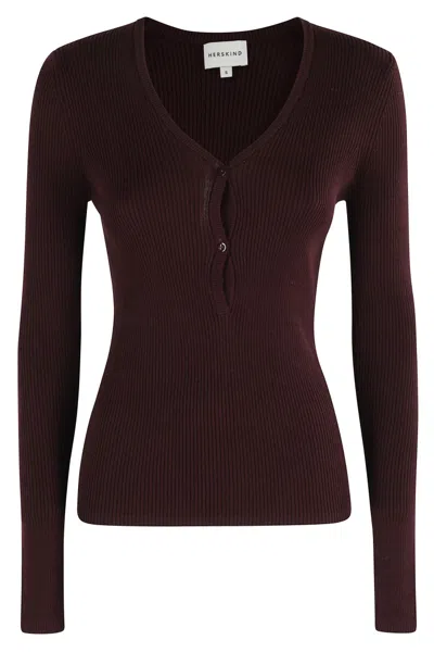 Herskind Finn Knit Blouse In Black