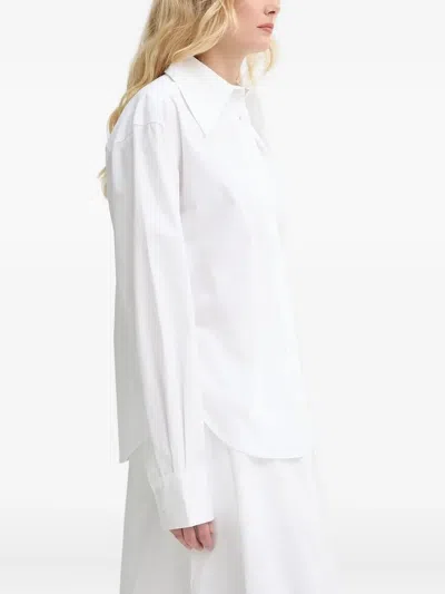 Herskind Oversized-collar Shirt In White