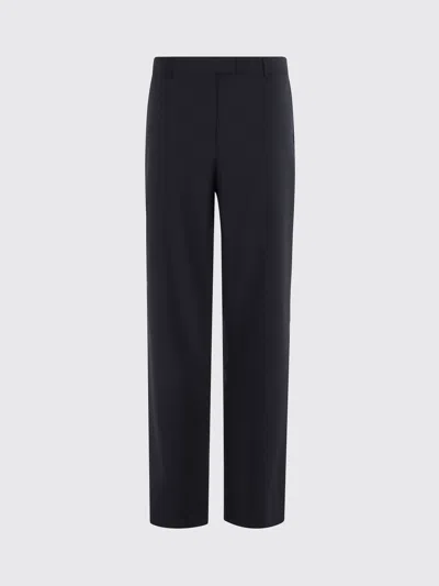Herskind Tailored Blue Pinstripe Pants In Black