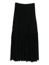 Herskind Patsy Lace Tiered Maxi Skirt In Black