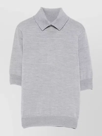 Herskind Perry Wool Sweater Collared Short Sleeves